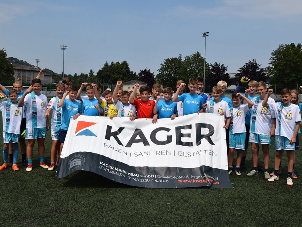 Juniors Hartberg unterstützt von Kager Bau